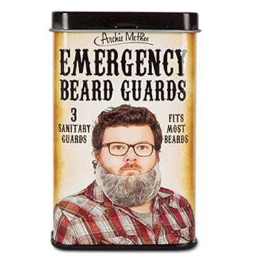 Archie McPhee Emergency Beard Guards - Fun Protection for Facial Hair