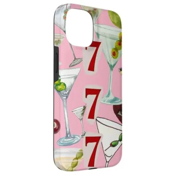 Stylish iPhone 15 Retro Cocktail Case with Protection