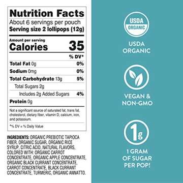 Project 7 Low Sugar Organic Golly Lolli's - 4 Pack