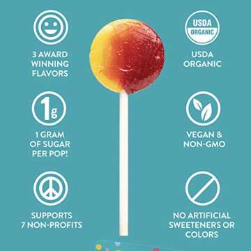 Project 7 Low Sugar Organic Golly Lolli's - 4 Pack