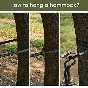 G4Free Large Camping Hammock with Mosquito Net 2 Person Pop-up Parachute Lightweight Hanging Hammocks Tree Straps Swing Bed for Outdoor Backpacking Backyard Hiking