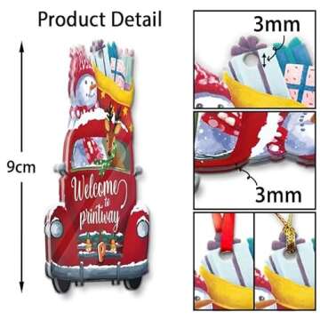 Personalized Chef Ornament, 2D Flatten Acrylic Ornament, Barista Ornament, Cooking Ornament, Gift for Chef, Baker Gift, for Coffee Shop, Chef (4)