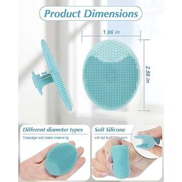 Face Scrubber, 8 PCS Silicone Face Scrubber Exfoliator for Women, Face Cleansing Brush Blackhead Acn...