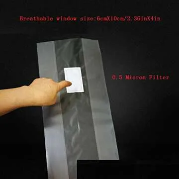 SUCOHANS Mushroom Grow Bags XLS Extra Large Size 10'' x 5.5'' x 24'' /Sealable Spawn/Myco Bags with 0.5 Micron Filter Designed for Mushroom Cultivation Growing (10)