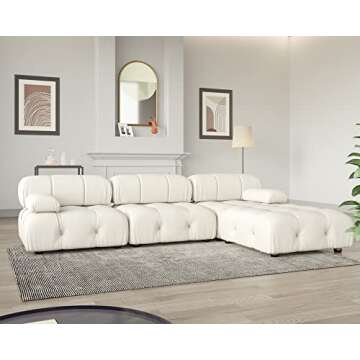 Modern Velvet Sectional Sofa for Stylish Living Rooms