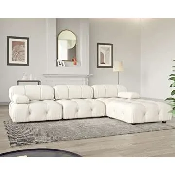Modern Velvet Sectional Sofa for Stylish Living Rooms