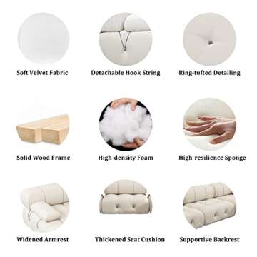 Modern Velvet Sectional Sofa for Stylish Living Rooms