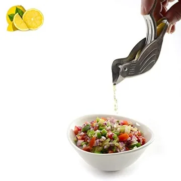 Bird-shaped stainless steel lemon and lime juicers