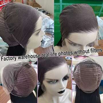 Lemoda 12A 13x6 SKINLIKE Real HD Lace Wigs Straight Virgin Human Hair 13x6 Full Lace Frontal Wigs Invisible 0.1mm Ultra-thin Frayed Ends Lace Front Wig Pre Plucked Tiny Knots 20inch