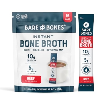 Bare Bones Instant Beef Bone Broth Mix | Savory & Healthy