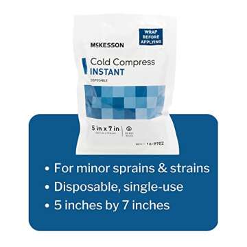 McKesson Cold Compress Instant Ice Pack [24 Pack] Disposable, Ice Packs for Injuries and Pain Relief...