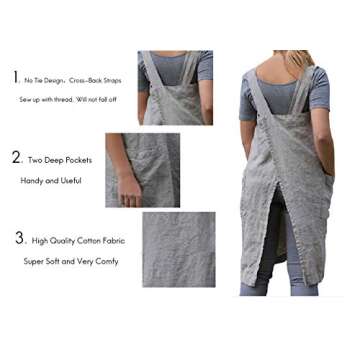 Stylish Cross-Back Apron for Cooking and Gardening