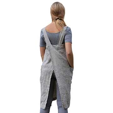Stylish Cross-Back Apron for Cooking and Gardening