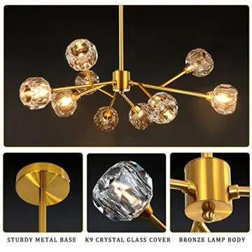 Weesalife Sputnik Chandeliers - Modern Crystal Design