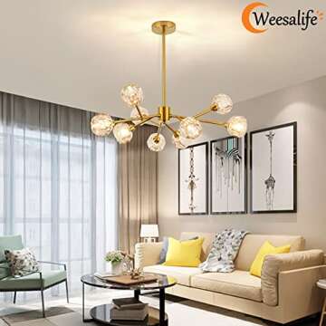 Weesalife Sputnik Chandeliers - Modern Crystal Design