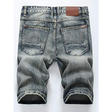 Lavnis Men's Casual Denim Shorts - Stylish Summer Fit