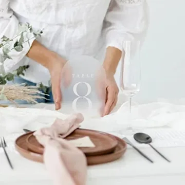 Elegant Frosted Arch Table Numbers for Weddings