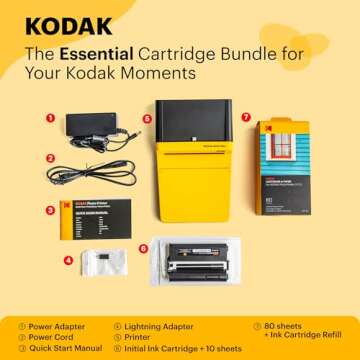 KODAK Dock ERA Plus 4PASS Instant Photo Printer with 90 Sheets Bundle