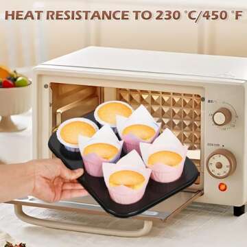 SRIVIJA 100Pcs Greaseproof Paper Muffin Liners，Tulip Cupcake Liners，Baking Liners，Premium Baking Cups Cupcake Wrappers for party,Weddings, Birthdays(pink)