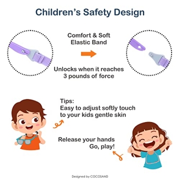 COCOSAND Toddler Sunglasses with Strap for Kids Ages 2-6