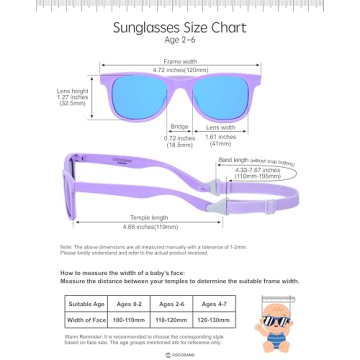 COCOSAND Toddler Sunglasses with Strap for Kids Ages 2-6