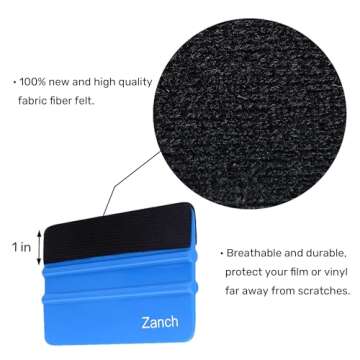 Zanch 5pcs Vinyl Wrap Tools, 4-Inch Mini Squeegee for Vinyl, Versatile for Craft Sign Making, DIY Pr...
