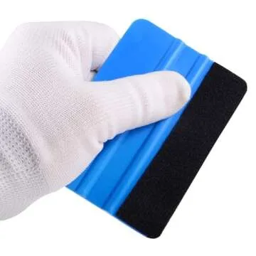 Zanch 5pcs Vinyl Wrap Tools, 4-Inch Mini Squeegee for Vinyl, Versatile for Craft Sign Making, DIY Projects, and Window Tint —Blue