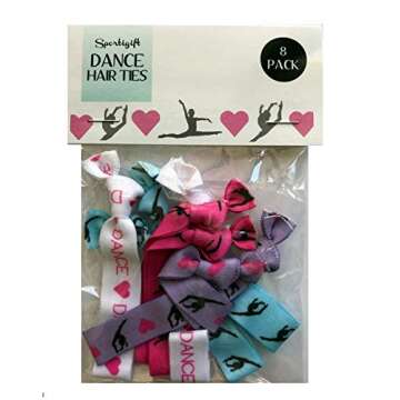 Dance Gift Hair Elastics - 8 Cute Styles for Dancers