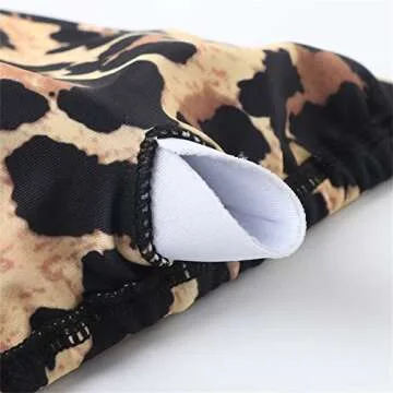 SUUKSESS Women String Triangle Bikini Sets Tie Side Thong Sexy Halter Swimsuits 2 Pieces (Cheetah, L)