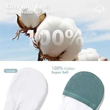 HAPIU Baby Mitten,3 Pack, Emerald&Sage&Storm, 6-12 Months