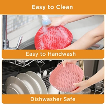 OUTXE Silicone Air Fryer Liners - Reusable & Easy to Clean