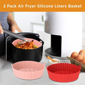 OUTXE Silicone Air Fryer Liners - Reusable & Easy to Clean