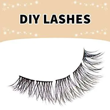 Lanciley Lash Clusters DIY Eyelash Extensions 45 Clusters Lashes 10-14mm 5 Styles C CC D Curl Individual Lashes with Eyelash Glue Thin Band Reusable Soft & Comfortable Lashes Cluster DIY at Home