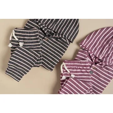 Stylish Hooded Hacci Set for Baby Girls 6-9 Months