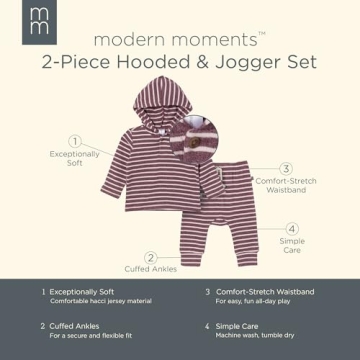 Stylish Hooded Hacci Set for Baby Girls 6-9 Months