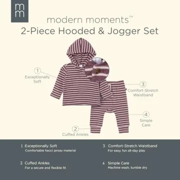 Stylish Hooded Hacci Set for Baby Girls 6-9 Months