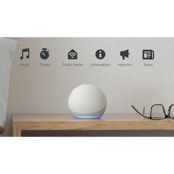Echo Dot (4th Gen) Smart Speaker with Alexa in Glacier White