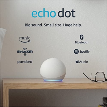 Echo Dot (4th Gen) Smart Speaker with Alexa in Glacier White