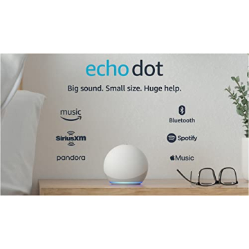Echo Dot (4th Gen) Smart Speaker with Alexa in Glacier White