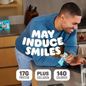 BUILT Puff Protein Bars, Coconut Puff, High Protein Bars, 17g High Protein Snacks, On-The-Go Bars, only 140 Calories, 6g Sugar, Collagen, Gluten Free, 12 Count