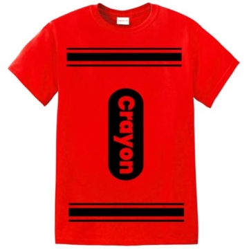 Funny Adult Crayon Halloween Costume T-Shirt | Group Tee in Red Medium