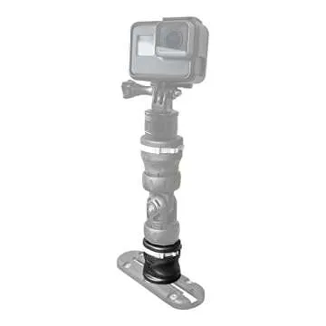 RAILBLAZA MiniPort Kayak Track Mount Base for Rod Holders, Easy Installation with No Tools Required