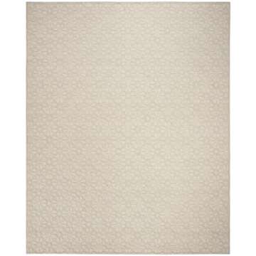 SAFAVIEH Vermont Collection Area Rug - 9' x 12', Ivory, Handmade Wool, Ideal for High Traffic Areas in Living Room, Bedroom (VRM303A)