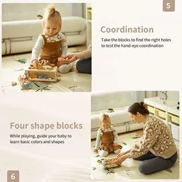 Samonyed Shape Sorter Toy for Toddlers, Montessori Toy for 1 2 3 Year Wooden Sorting & Stacking Toys, Shape & Color Recognition Preschool Educational Toy Learning Activities for Boys Girls