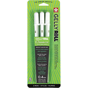 Sakura Gelly Roll White Gel Pens - Smooth Artistic Precision