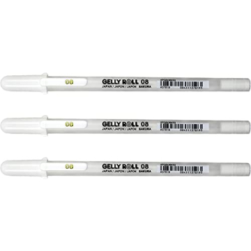 Sakura Gelly Roll White Gel Pens - Smooth Artistic Precision
