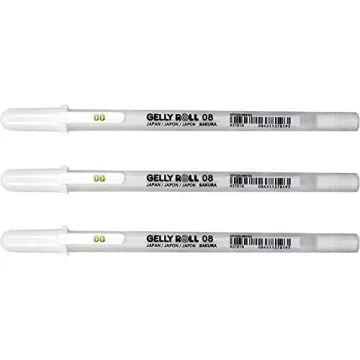 Sakura Gelly Roll White Gel Pens - Smooth Artistic Precision