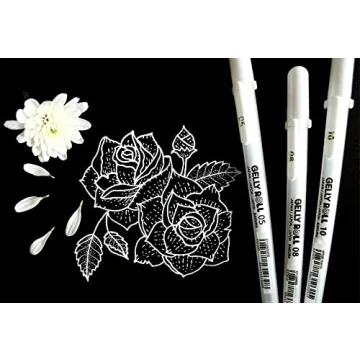 Sakura Gelly Roll White Gel Pens - Smooth Artistic Precision