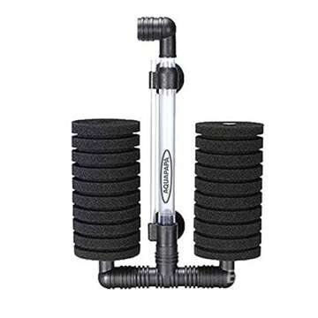 Aquarium Bio Sponge Filter 2 PCS for Fry Betta Shrimp Fish Tank Up to 55 Gallon Each., Quiet, Double Sponges