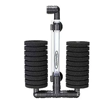 Aquarium Bio Sponge Filter 2 PCS for Fry Betta Shrimp Fish Tank Up to 55 Gallon Each., Quiet, Double Sponges